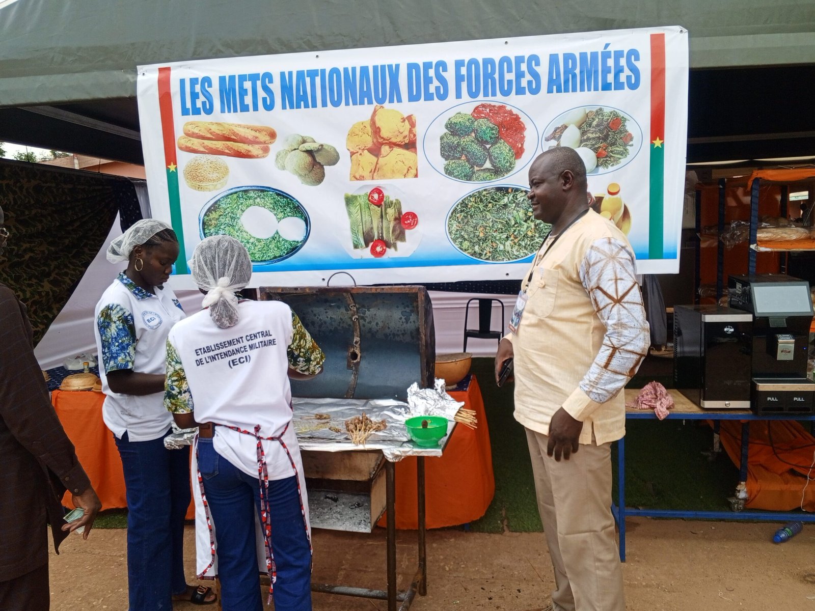 Stand gastronomique des Forces armées burkinabè lors des JEPPC 2026 au SIAO.