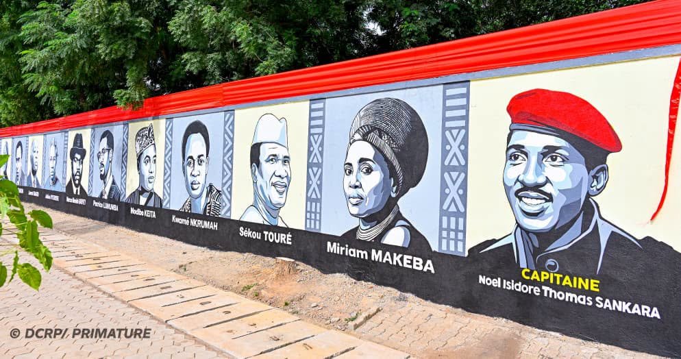 Dévoilement de la fresque du Panthéon des figures panafricanistes au Mémorial Thomas Sankara.